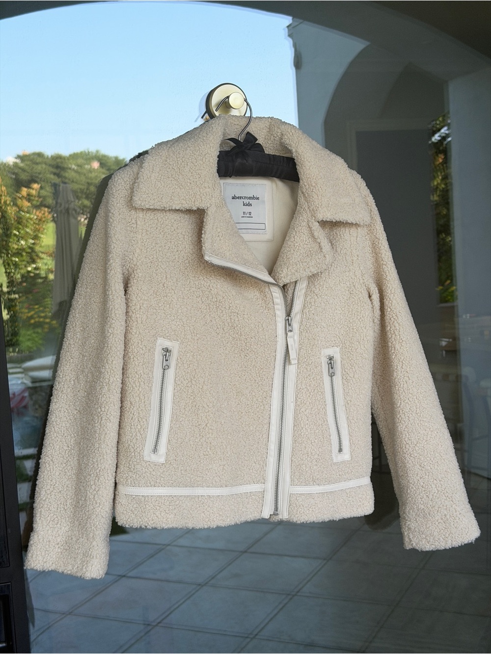 Abercrombie Kids Sherpa Moto Jacket *LIKE NEW sz 11/12